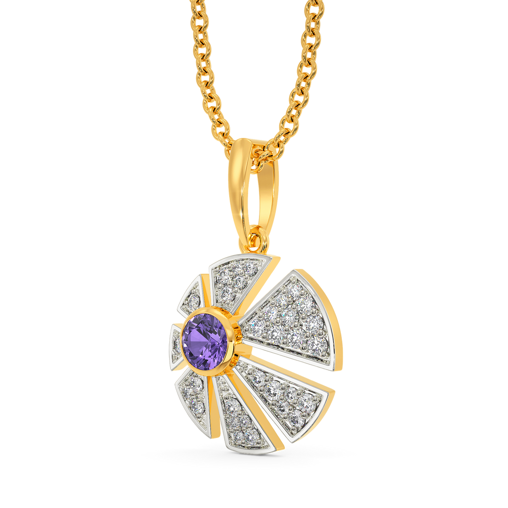 Viola Dreams Diamond Pendants