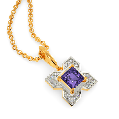 Eccentric Purple Diamond Pendants