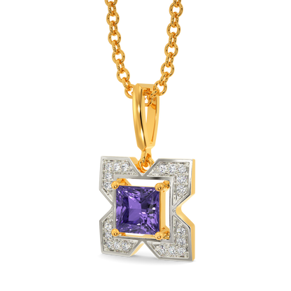Eccentric Purple Diamond Pendants