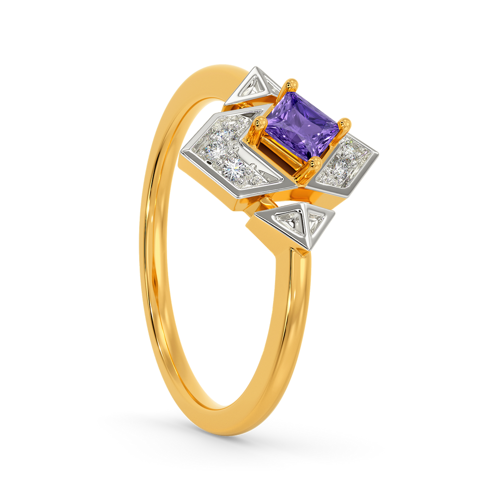 Purple Rule Diamond Rings