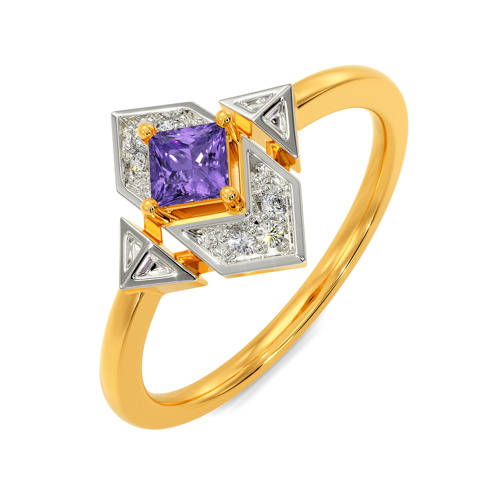 Purple Rule Diamond Rings