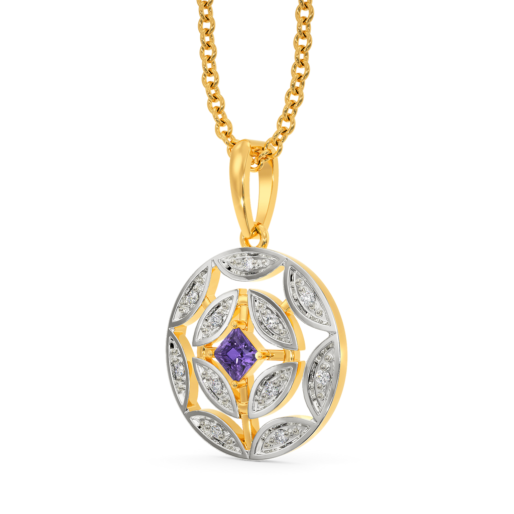 Beguiling Violet Diamond Pendants