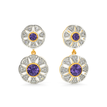 Groove To Violet Diamond Earrings