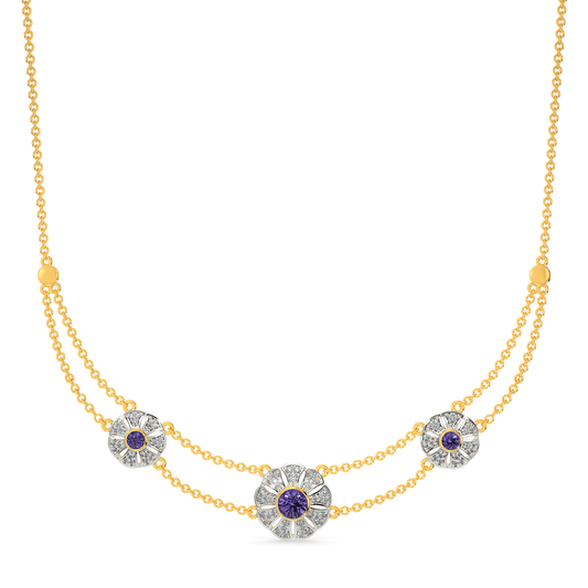 Groove To Violet Diamond Necklaces