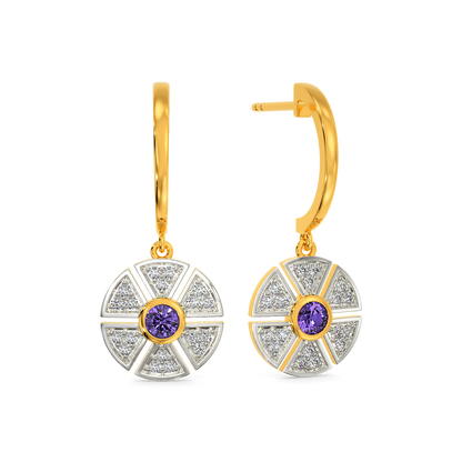 Purple World Diamond Earrings