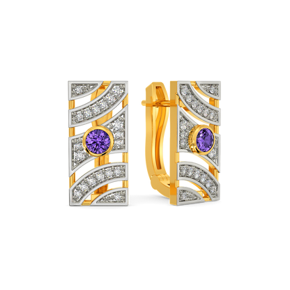 Colour Me Purple Diamond Earrings