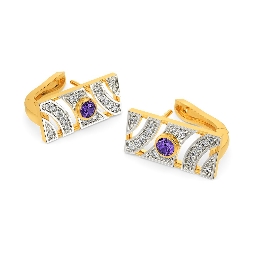 Colour Me Purple Diamond Earrings