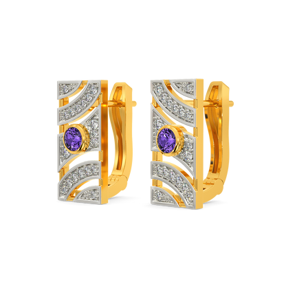 Colour Me Purple Diamond Earrings