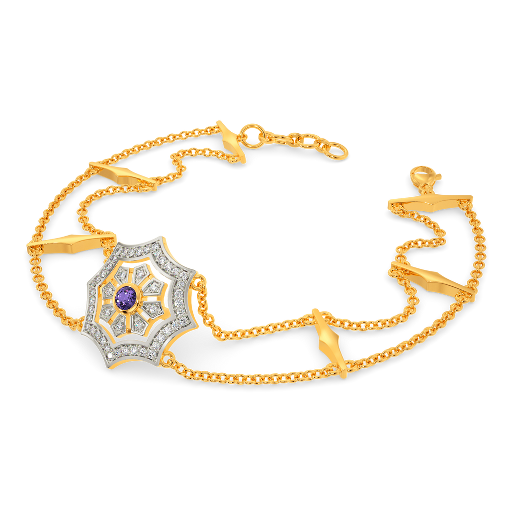 In A Purple Mood Diamond Bracelets