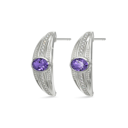 Purple Saga Diamond Earrings