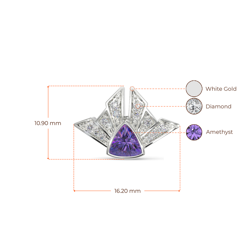 Glow Of Amethyst Diamond Earrings