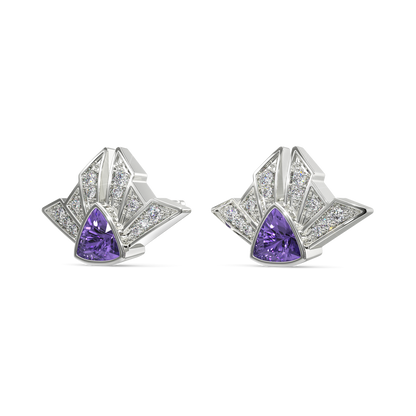 Glow Of Amethyst Diamond Earrings