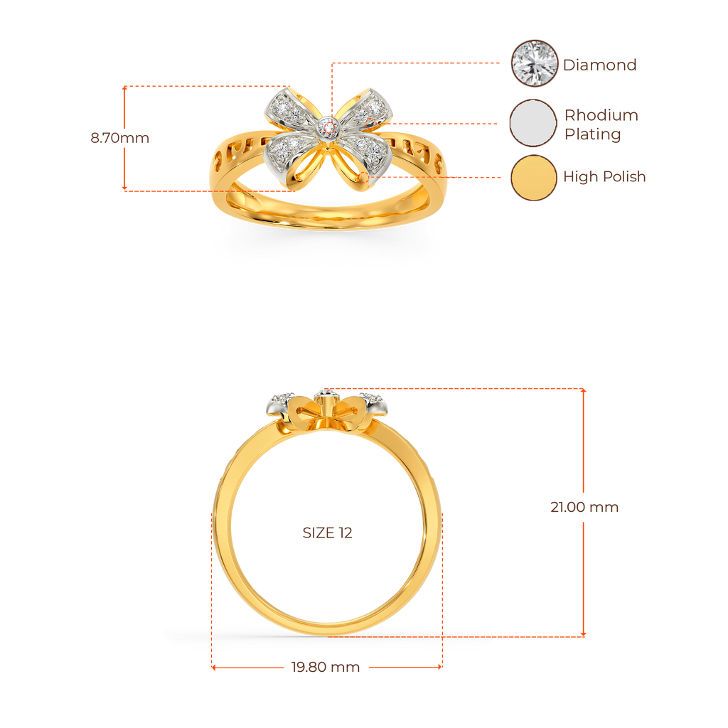 Bow Love Diamond Rings
