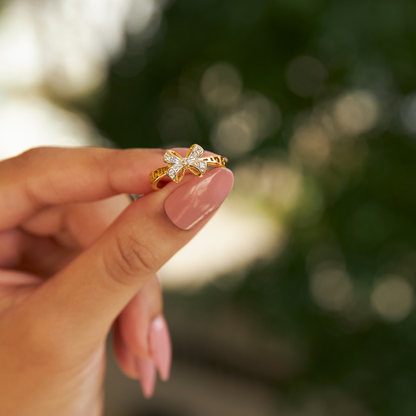 Bow Love Diamond Rings