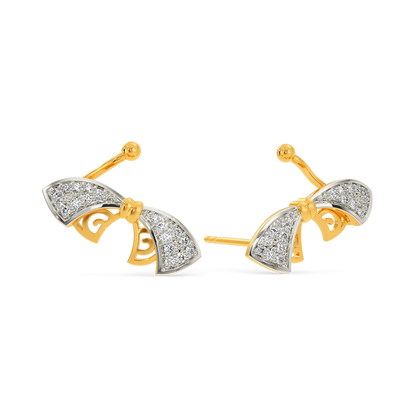 Bow Show Diamond Earrings
