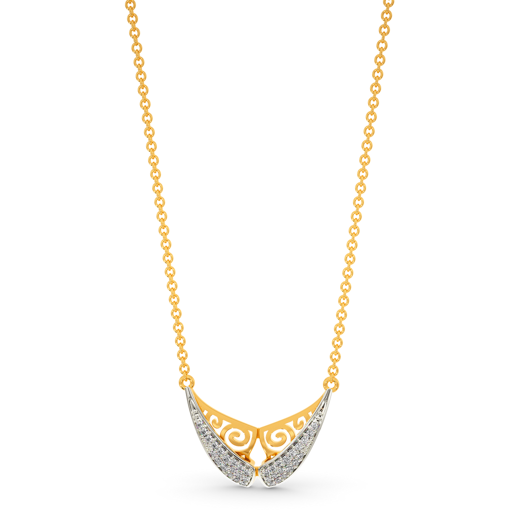 Bow Show Diamond Necklaces