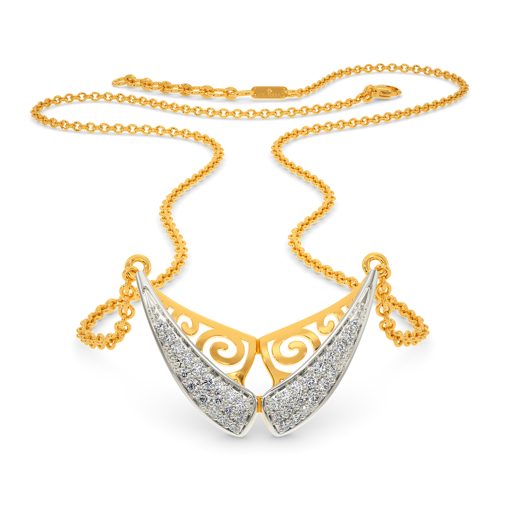 Bow Show Diamond Necklaces