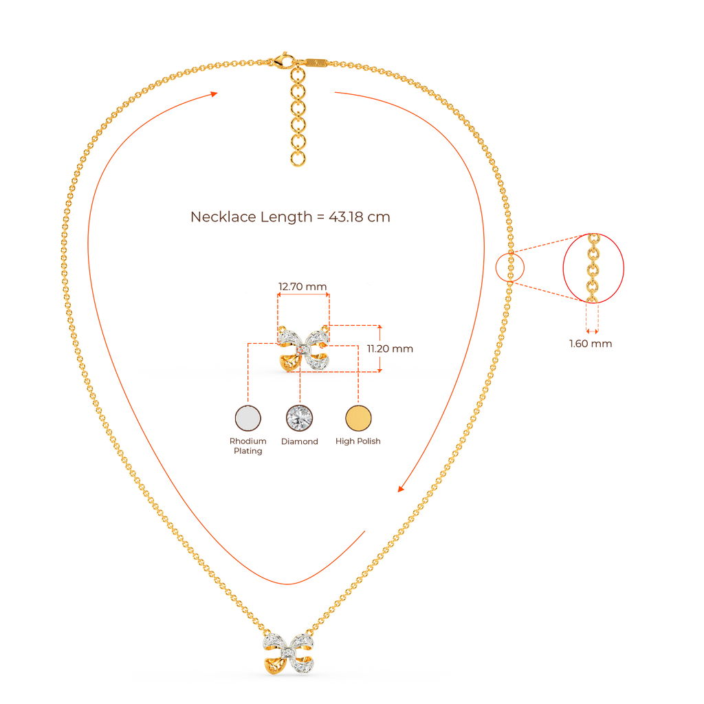 Bow Down Diamond Necklaces