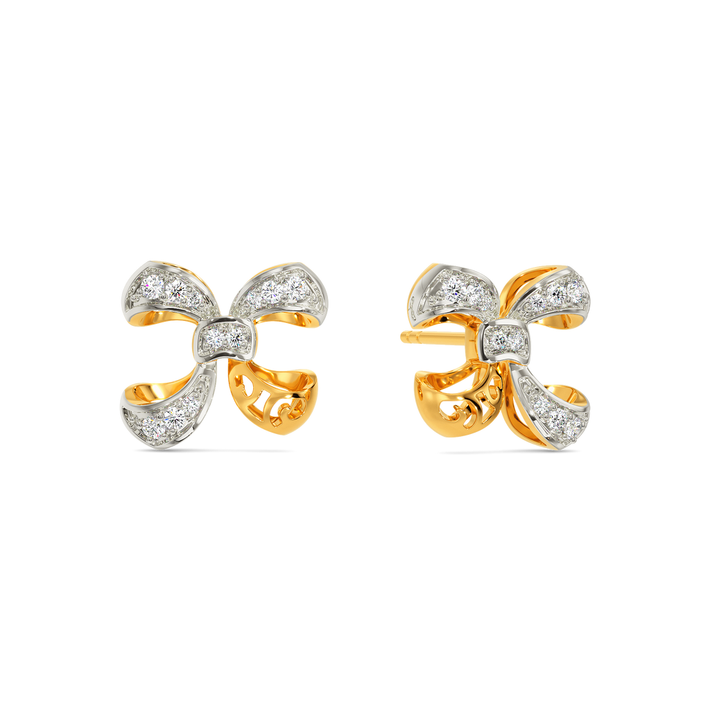 Bow Down Diamond Earrings
