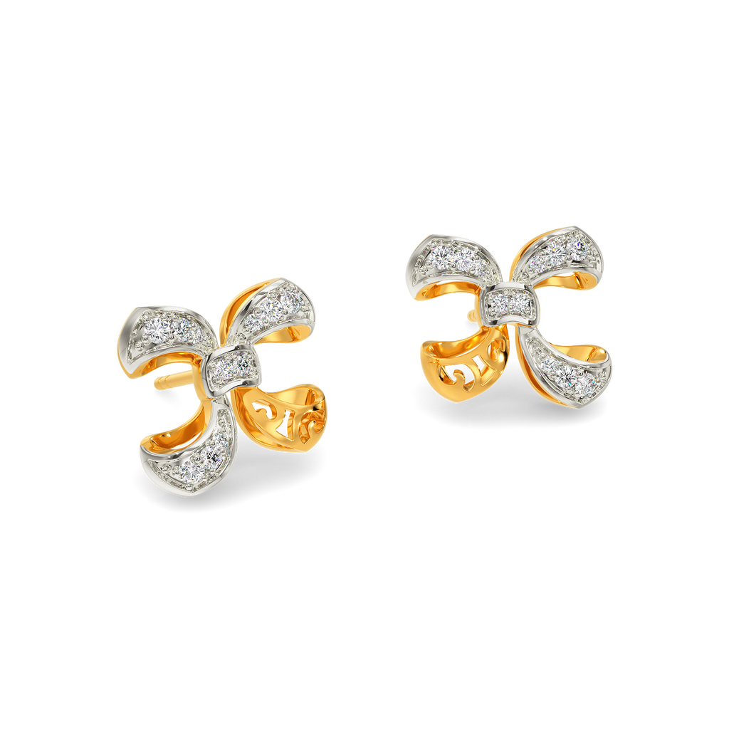 Bow Down Diamond Earrings