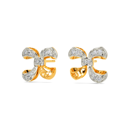 Bow Down Diamond Earrings