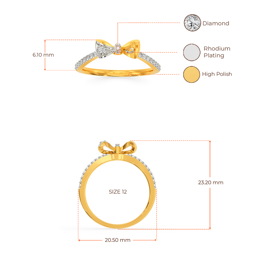 Sneak A Bow Diamond Rings
