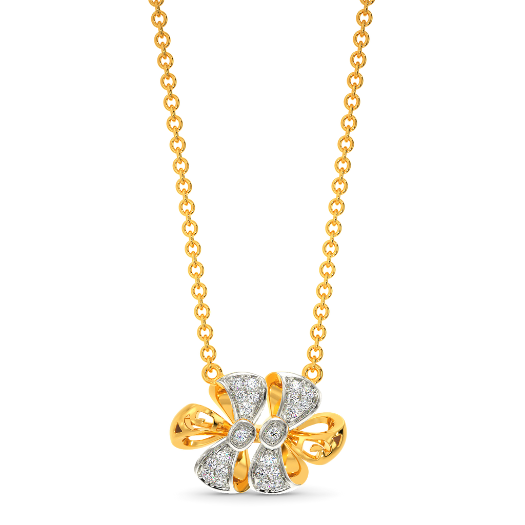 Bowing Diamond Necklaces