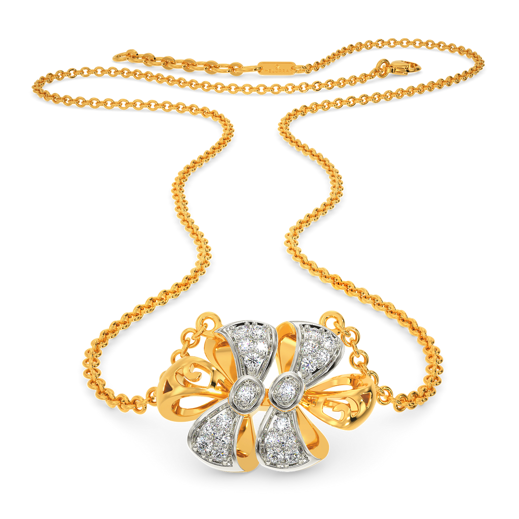 Bowing Diamond Necklaces