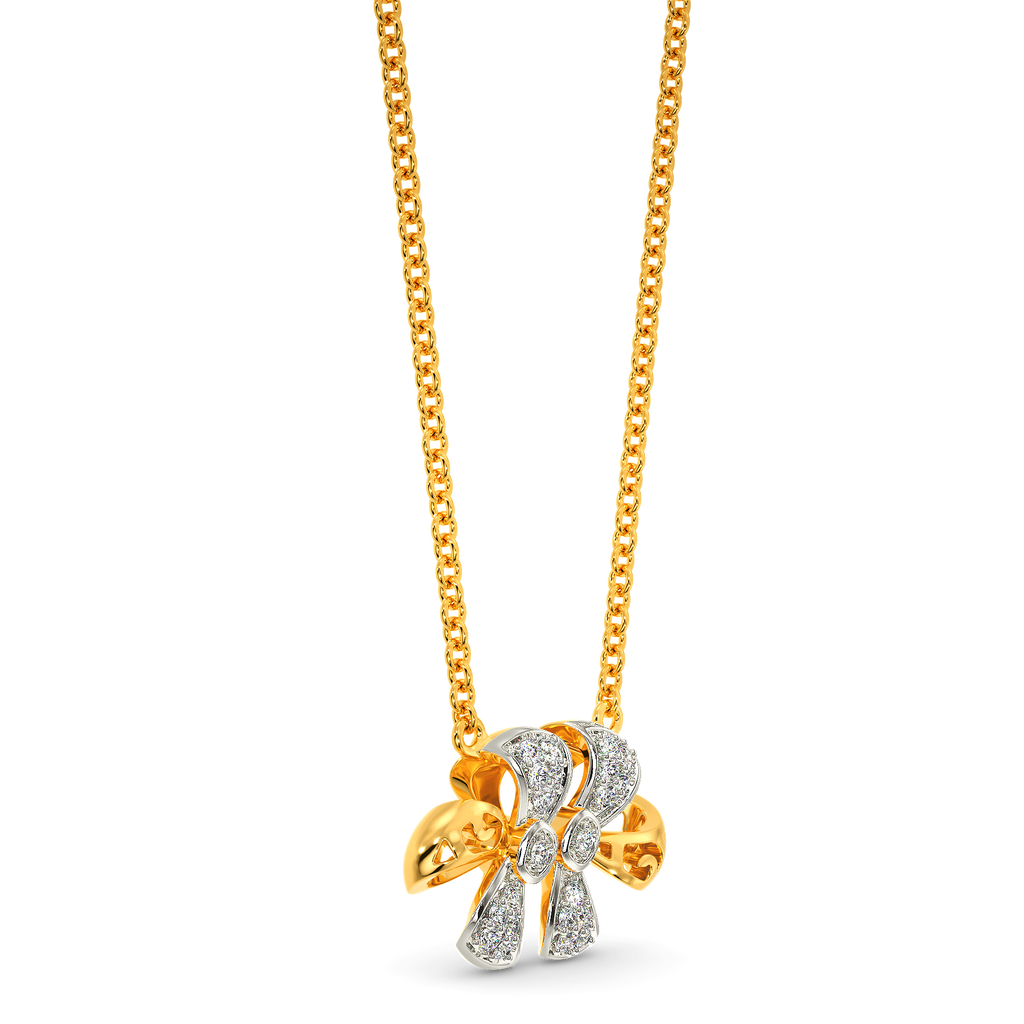 Bowing Diamond Necklaces