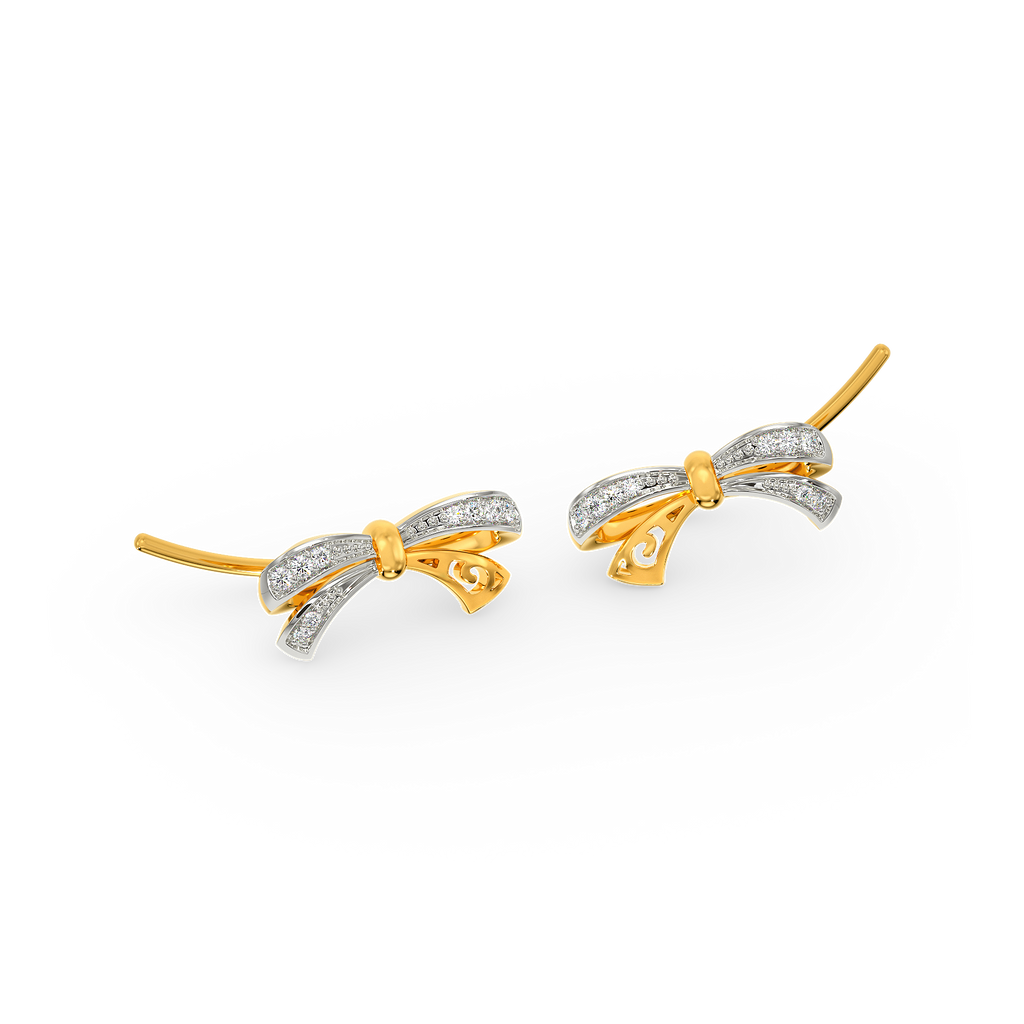 Bow Rock Diamond Earrings
