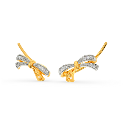 Bow Rock Diamond Earrings