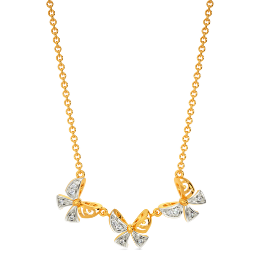 Bow Talk Diamond Necklaces