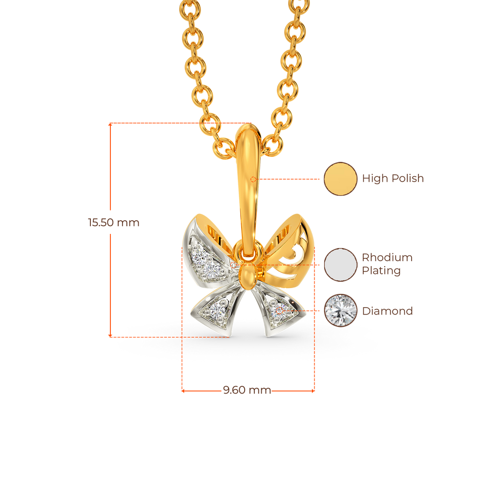 Bow Talk Diamond Pendants