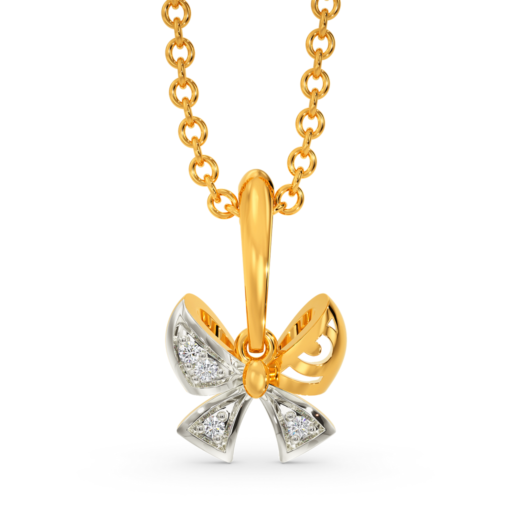 Bow Talk Diamond Pendants
