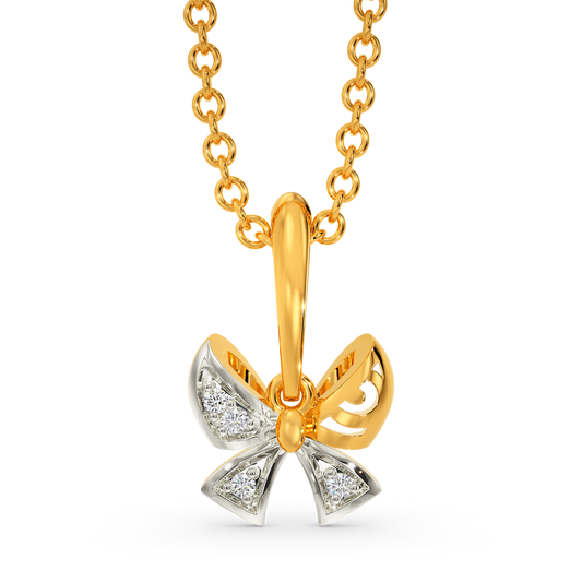 Bow Talk Diamond Pendants