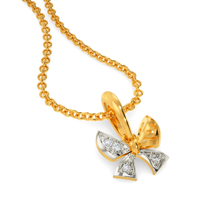 Bow Talk Diamond Pendants