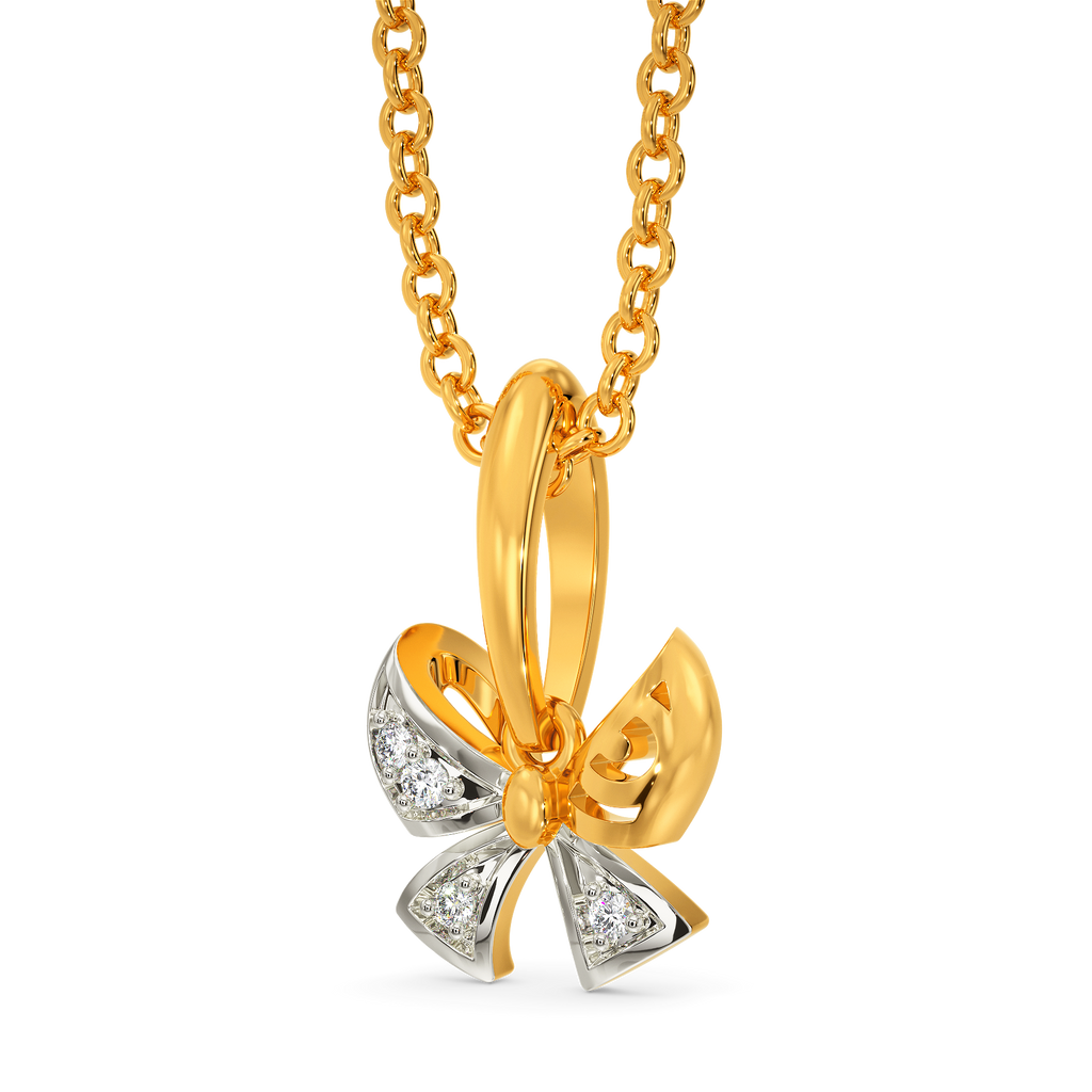 Bow Talk Diamond Pendants