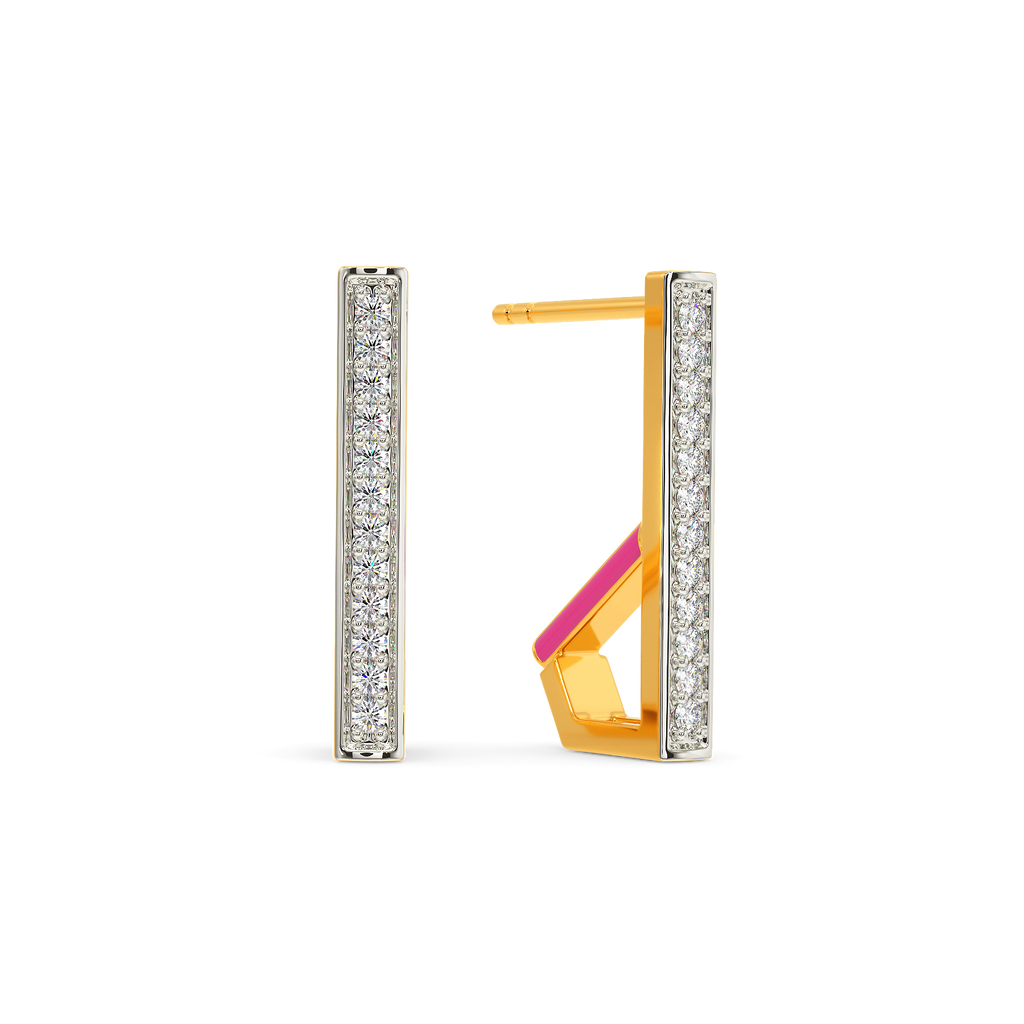 Pink Bloom Diamond Earrings