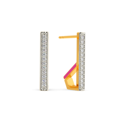 Pink Bloom Diamond Earrings