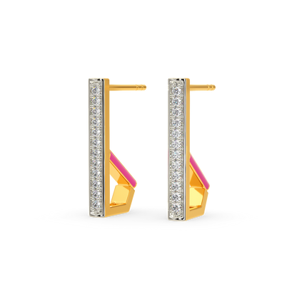 Pink Bloom Diamond Earrings