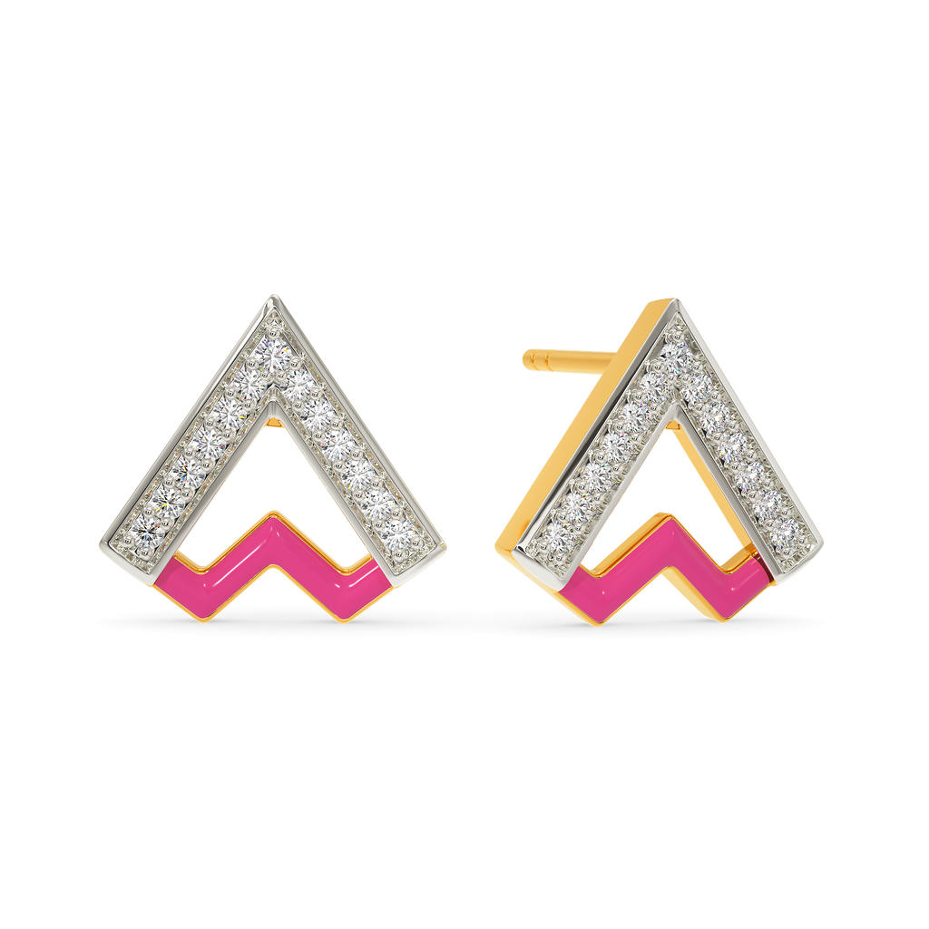 On The PInk Side Diamond Earrings