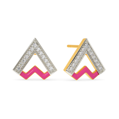 On The PInk Side Diamond Earrings