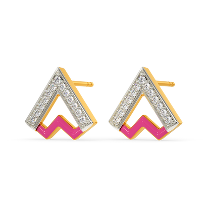 On The PInk Side Diamond Earrings