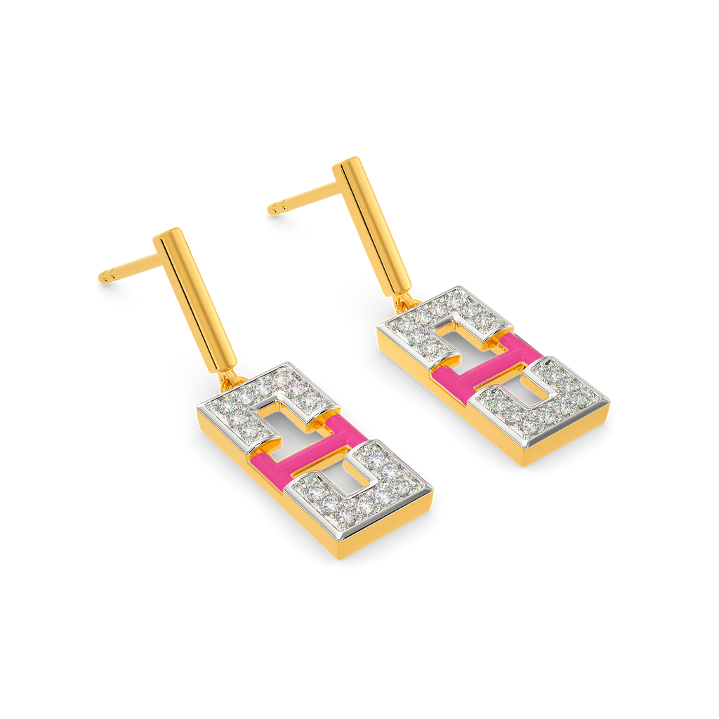 Total Pink Diamond Earrings