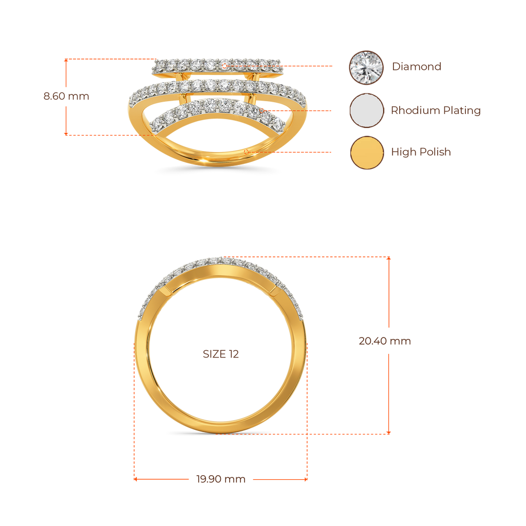 Layer Blink Diamond Rings