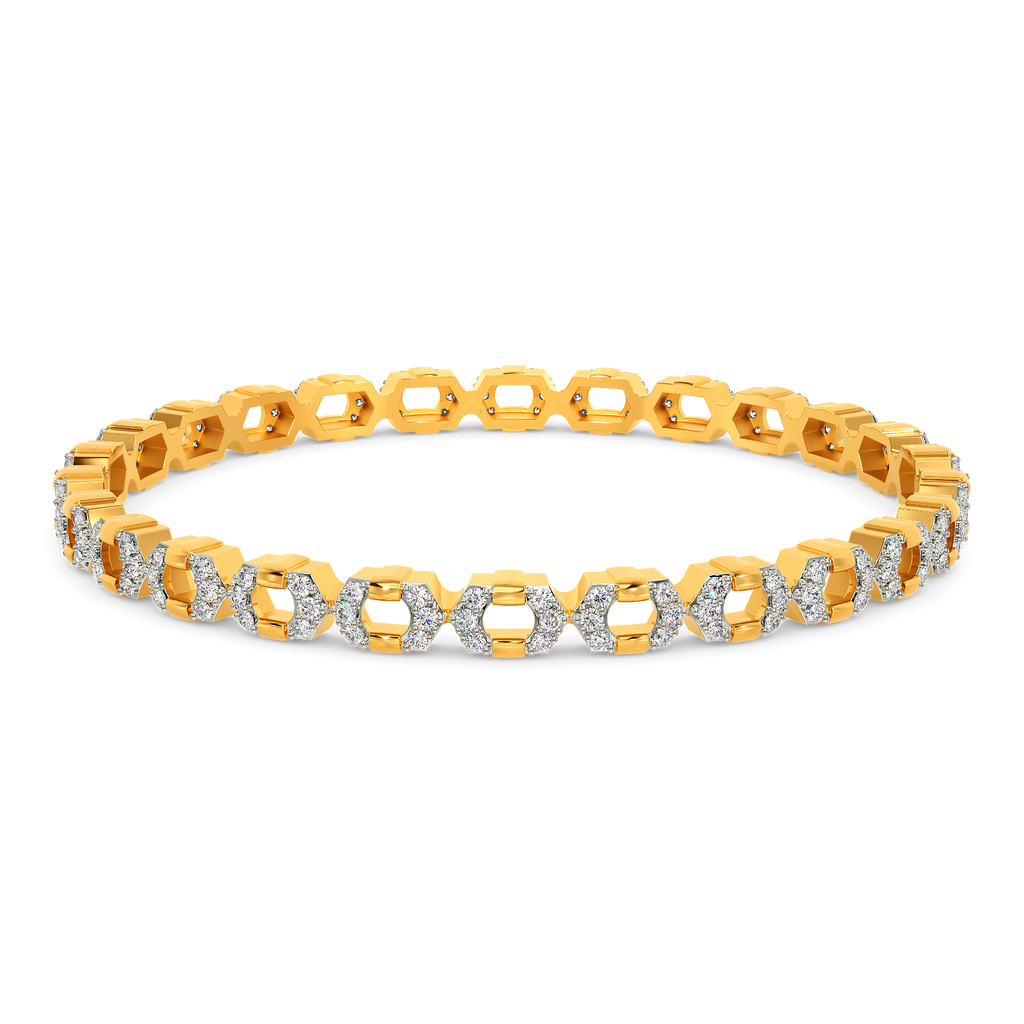 Effortlessly Minimal Diamond Bangles