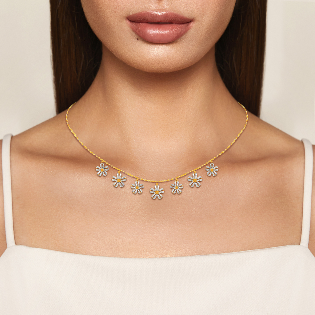 Lets Talk Florals Diamond Necklaces