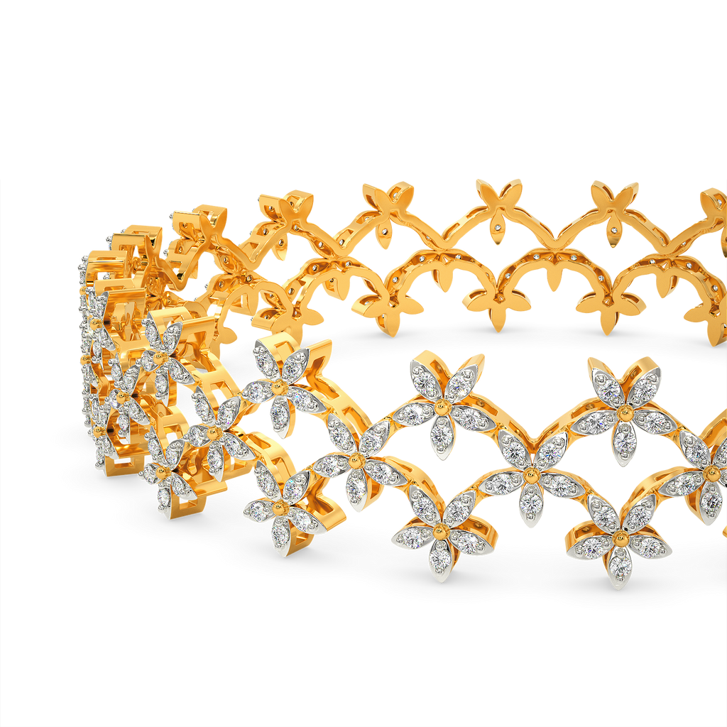 More than Florals Diamond Bangles