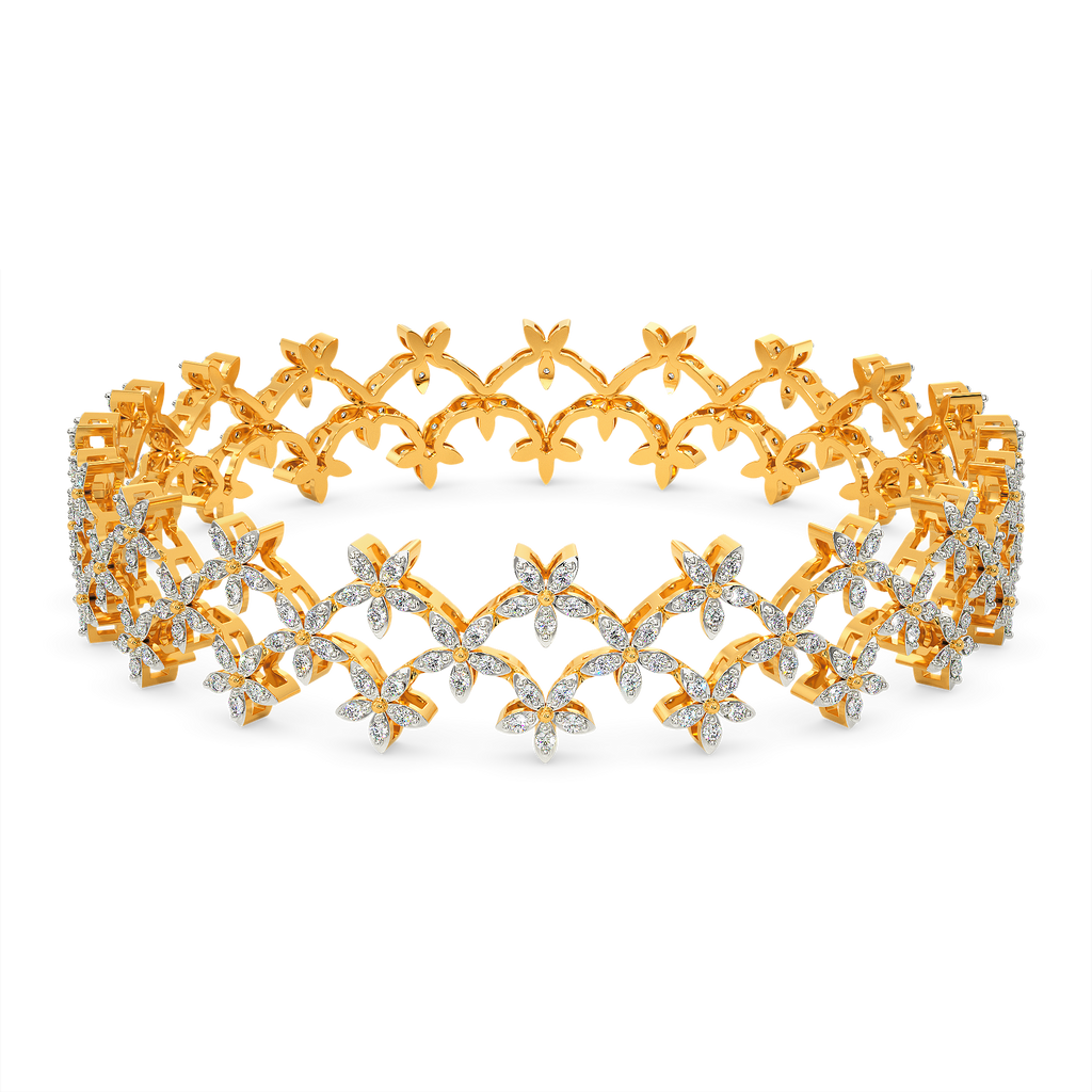 More than Florals Diamond Bangles