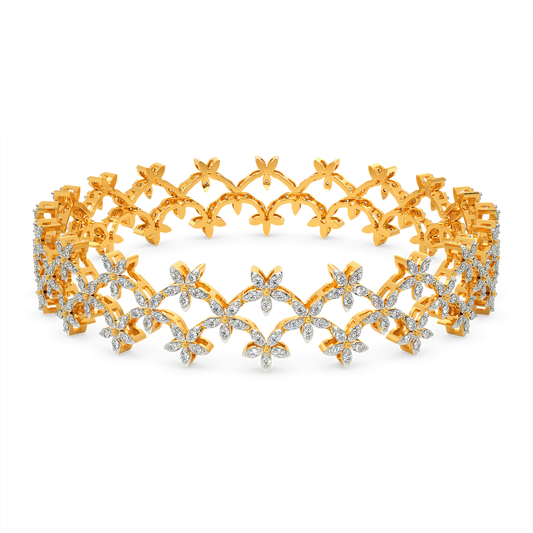 More than Florals Diamond Bangles